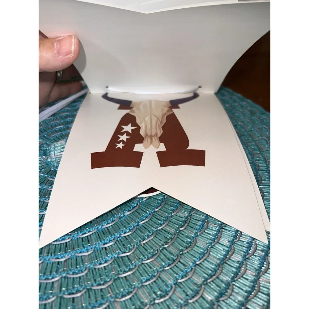 Retro Western Cowboy Happy Birthday Banner Pre-Strung Wild West Party Decoration